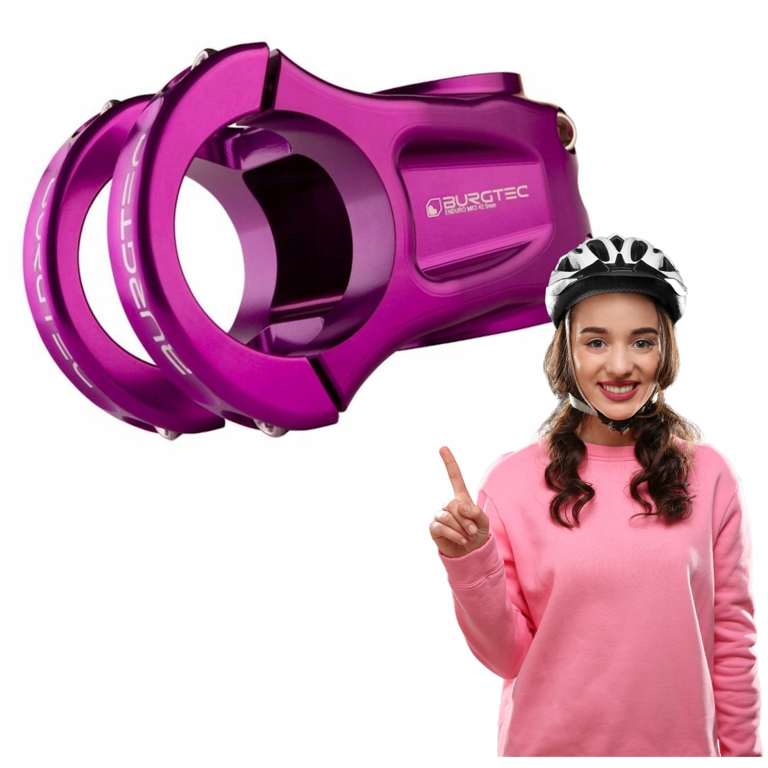 Cyklistický můstek Burgtec Enduro MK3 35 mm 35 mm purpurová barva