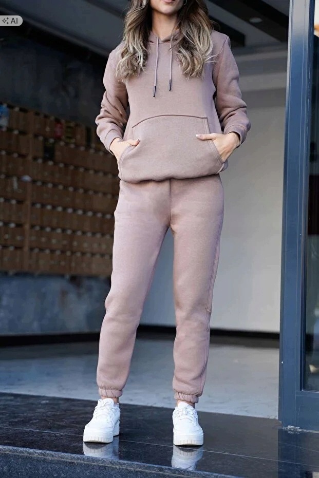 Měkká Tepláková Souprava S Kapucí Ve Stylu Calm XXL 5IA