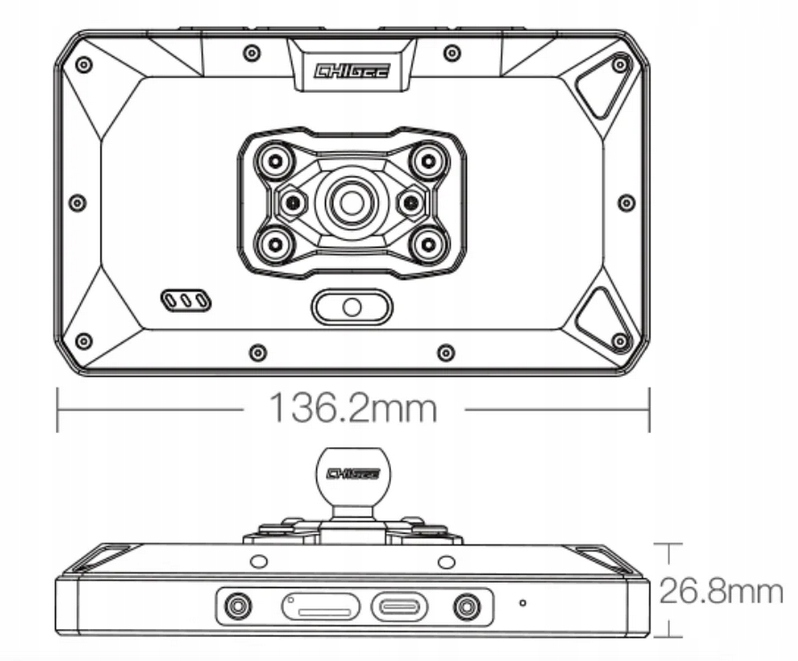Zestaw Rider Pack PLUS CarPlay Android Auto AIO-5 PLAY CHIGEE motocyklowe EAN (GTIN) 6977387770526