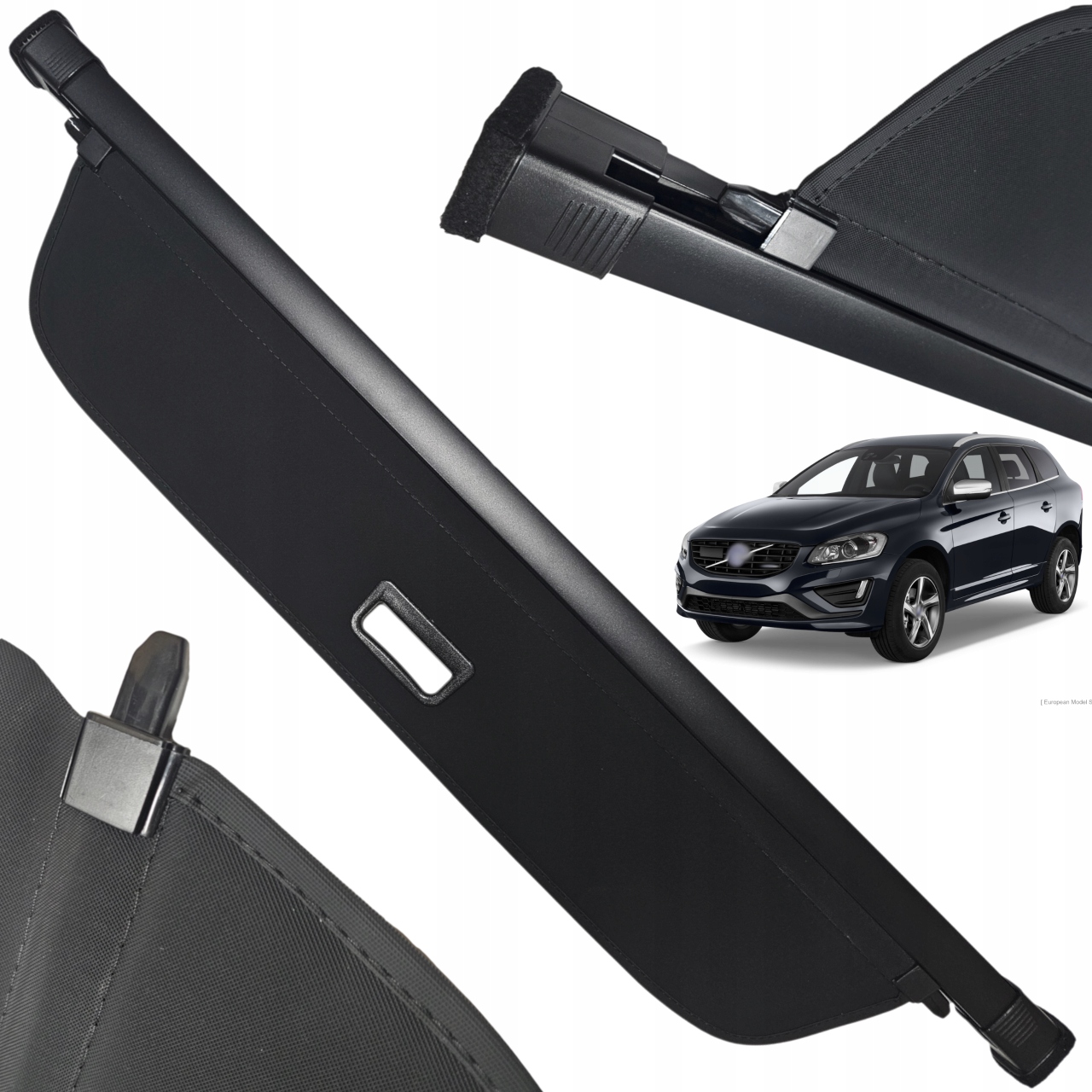 Roleta do zavazadlového prostoru Markiza závěs pro zavazadla Volvo XC60 08-17R černá Aluminium