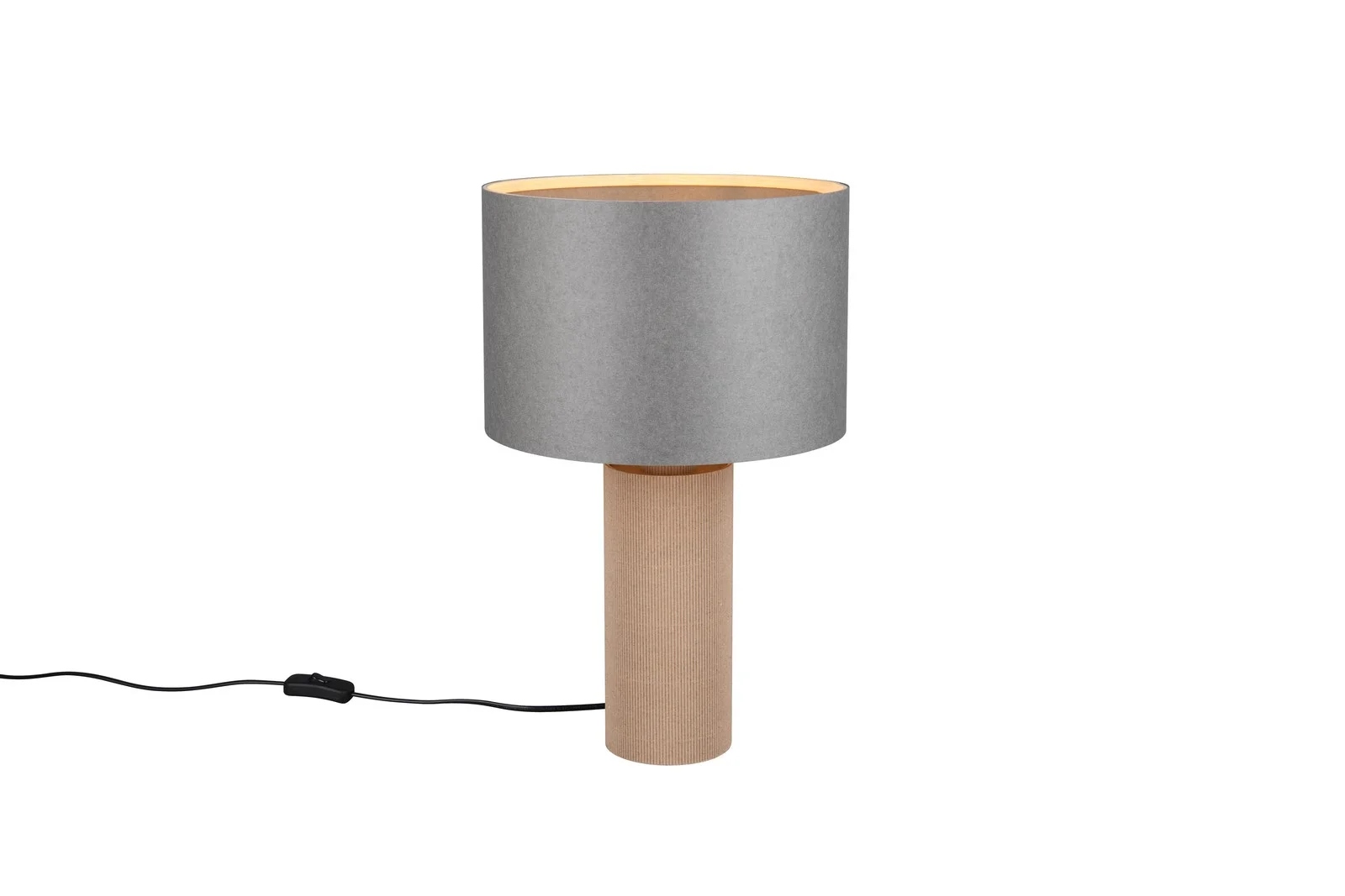 Trio Canio Stolová lampa Ø30 cm Šedo-hnedá E27 40W IP20