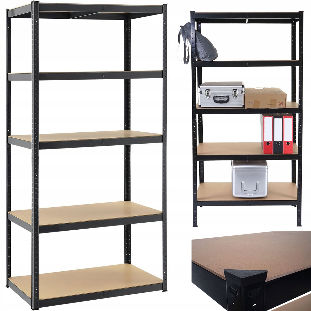 Skladový Regál Kovový Garážový Kancelářský Skládací Silný 180x90x30cm 875kg