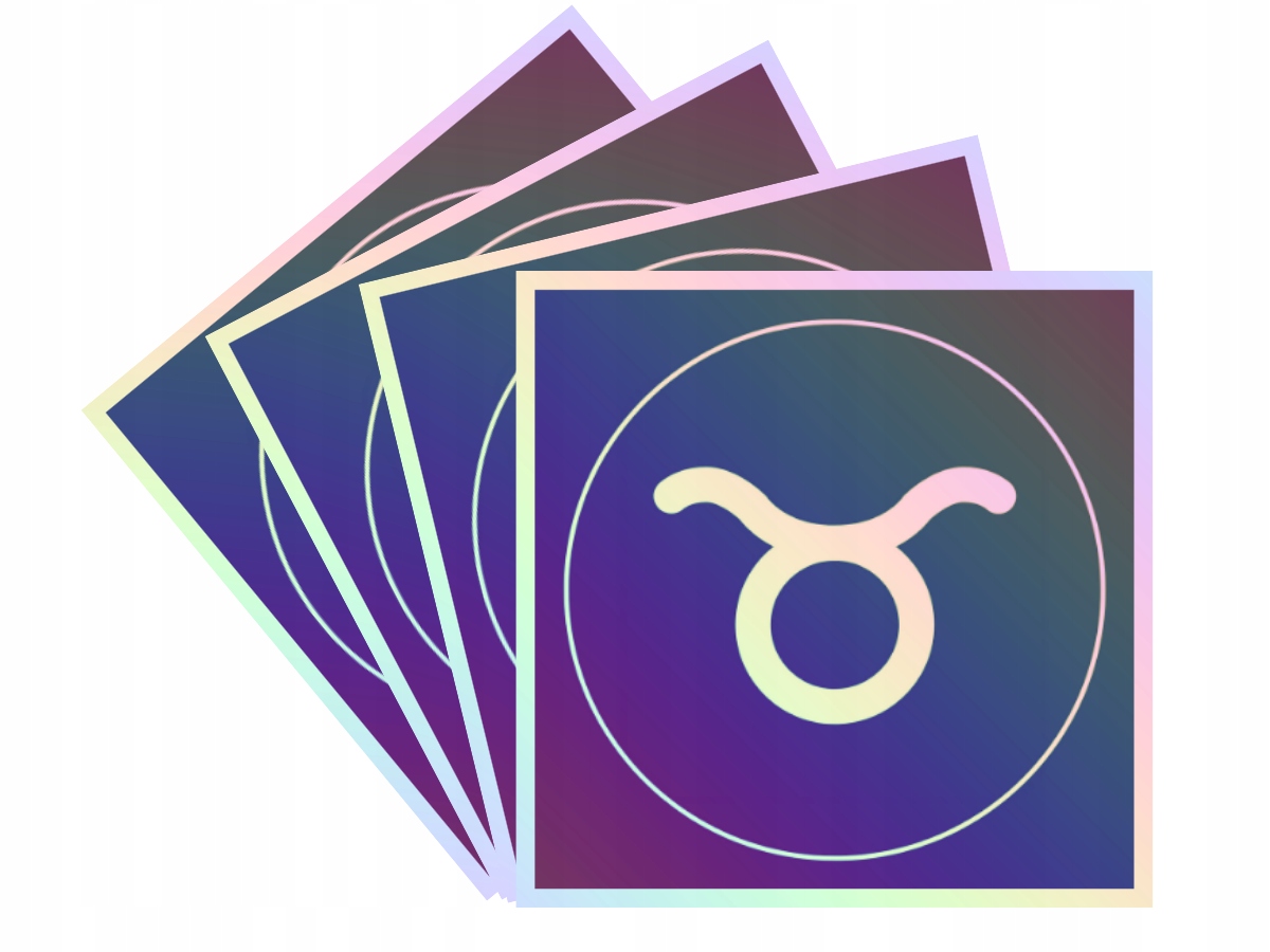 

4x Naklejki na świece sojowe zodiakalne zodiak Byk