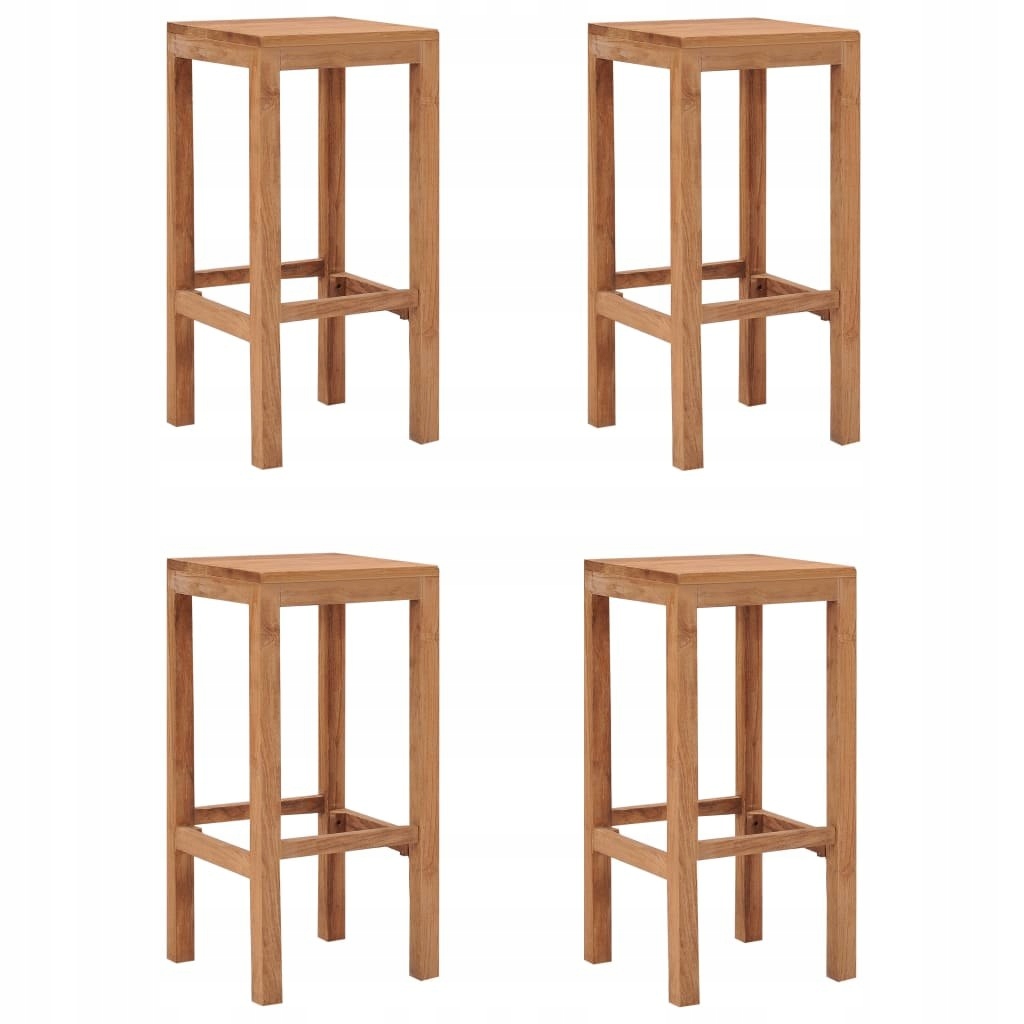 Barové stoličky, 4 kusy, masívneho dreva teak