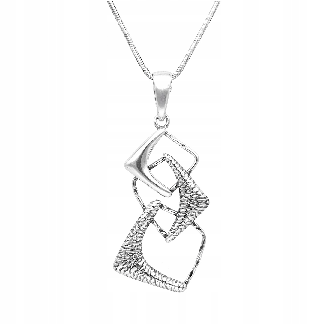 Geometrický přívěsek, oxidované stříbro