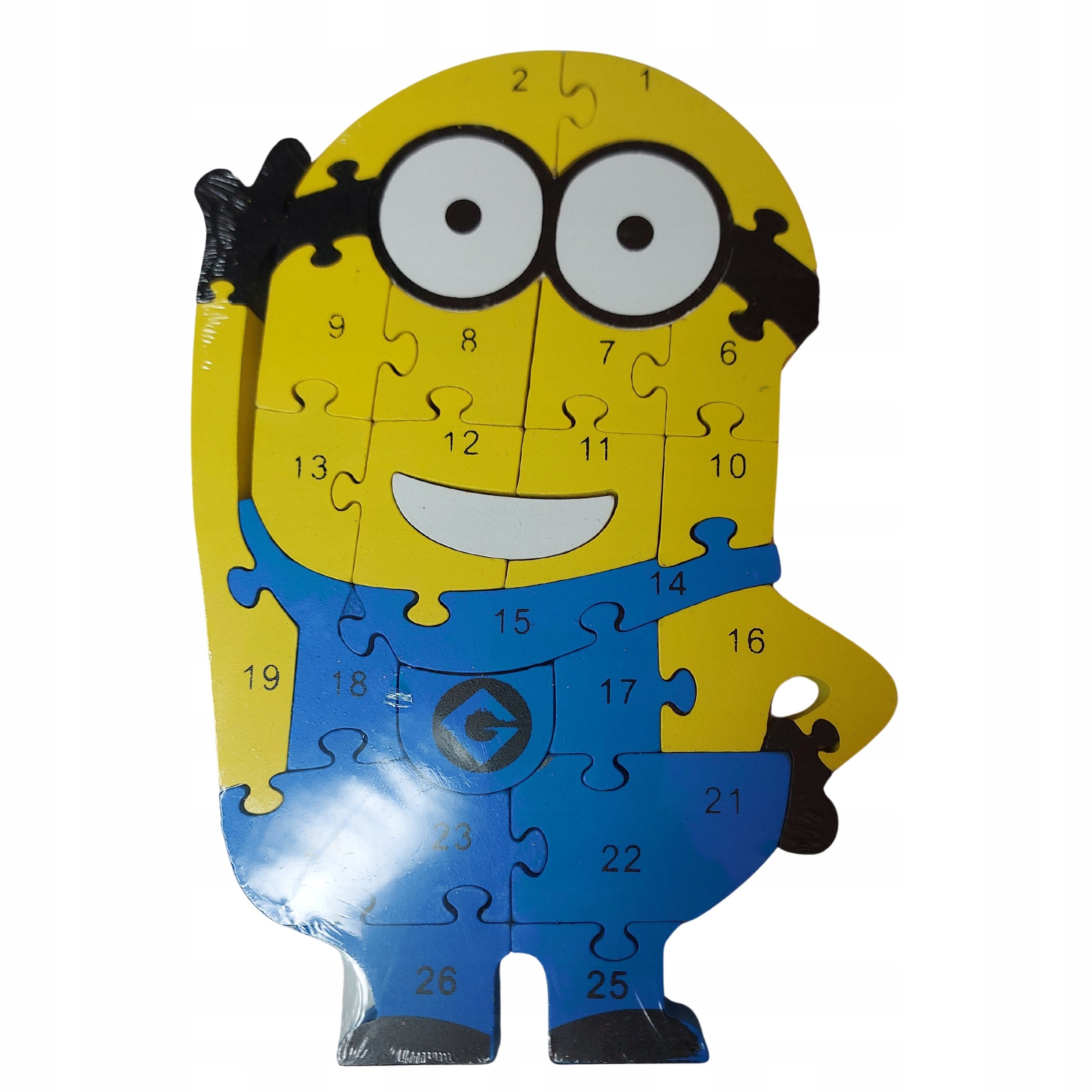 Puzzle Drewniane Edukacyjne Cyferki Litery Minione