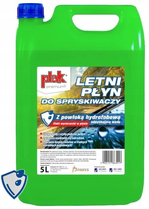PLAK LETNI PŁYN DO SPRYSKIWACZY HYDROFOBOWY 5L