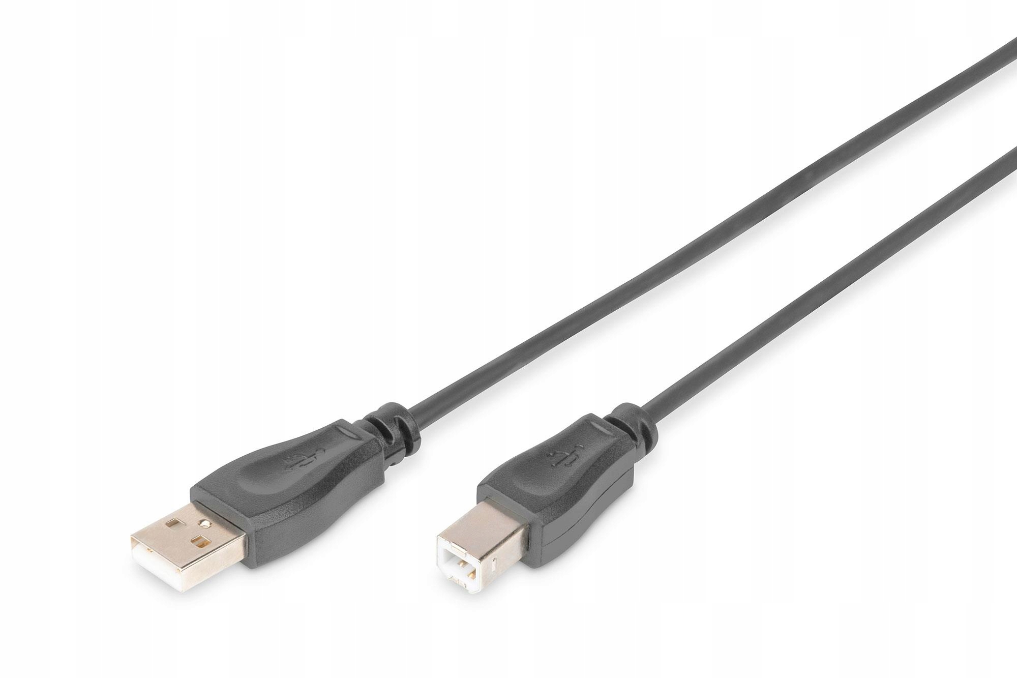Digitus Kabel Usb 2.0 A/m Usb B/m 5M Do Drukarki I Urządzeń Peryferyjnych