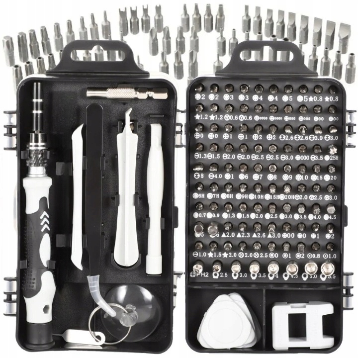 UNIWERSALNY ZESTAW ŚRUBOKRĘTÓW PRECYZYJNYCH WKRĘTAKI TORX 115w1 WKRĘTAKI