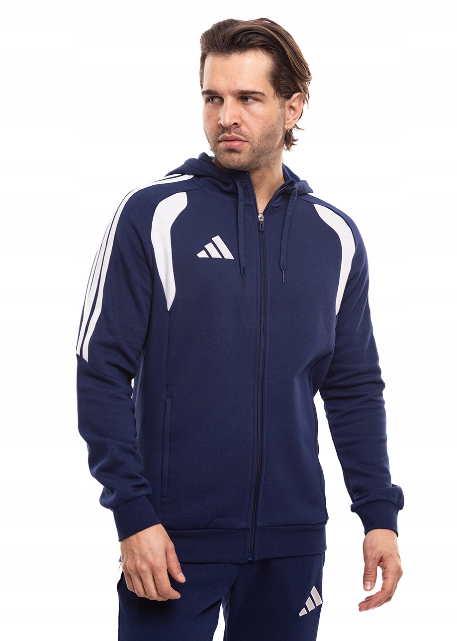 Pánská Mikina adidas s kapucí, rozepínací, sportovní, tepláková vel S