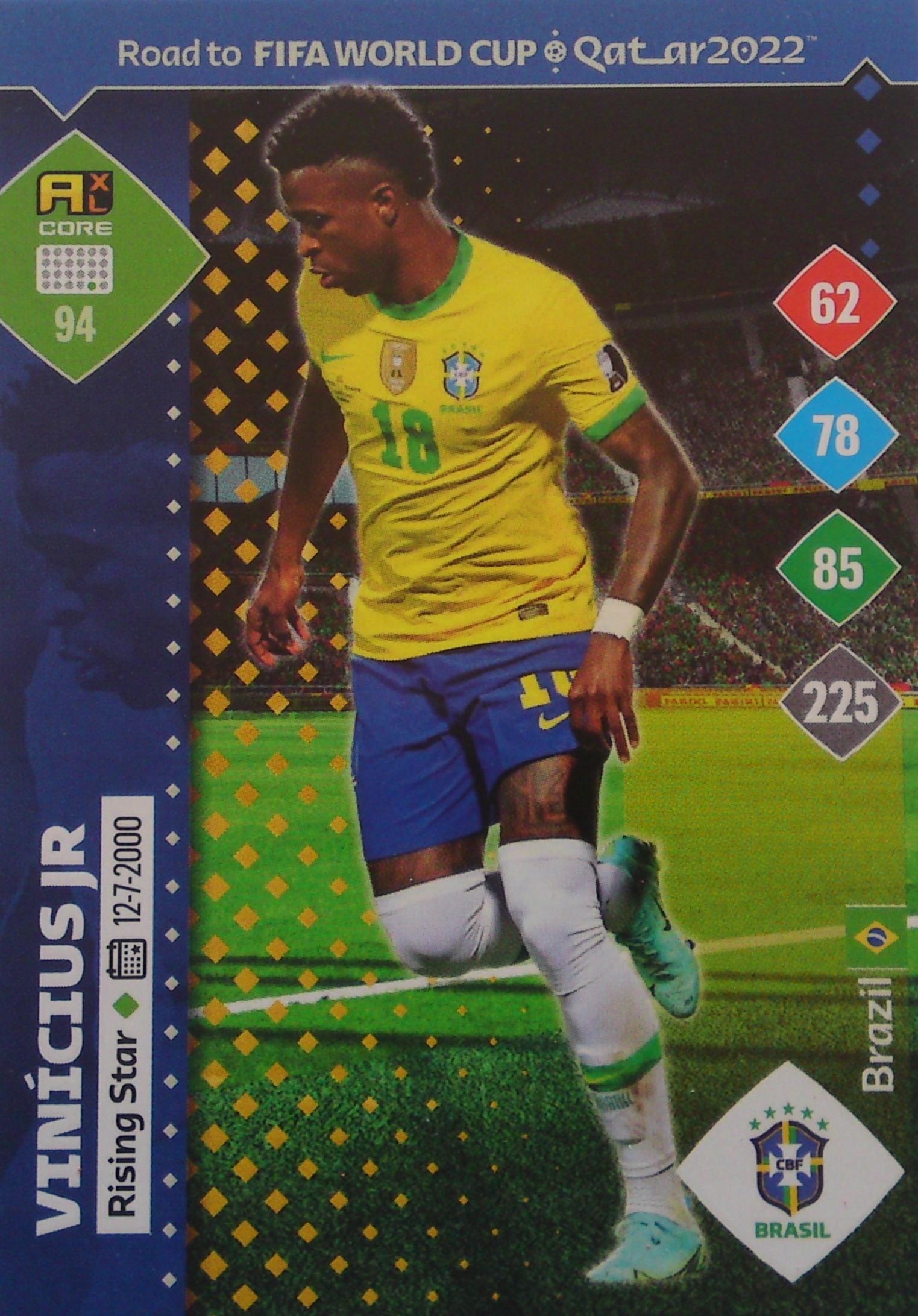 Panini Road Fifa World Qatar 2022 Rising Star Vinicius Jr 94