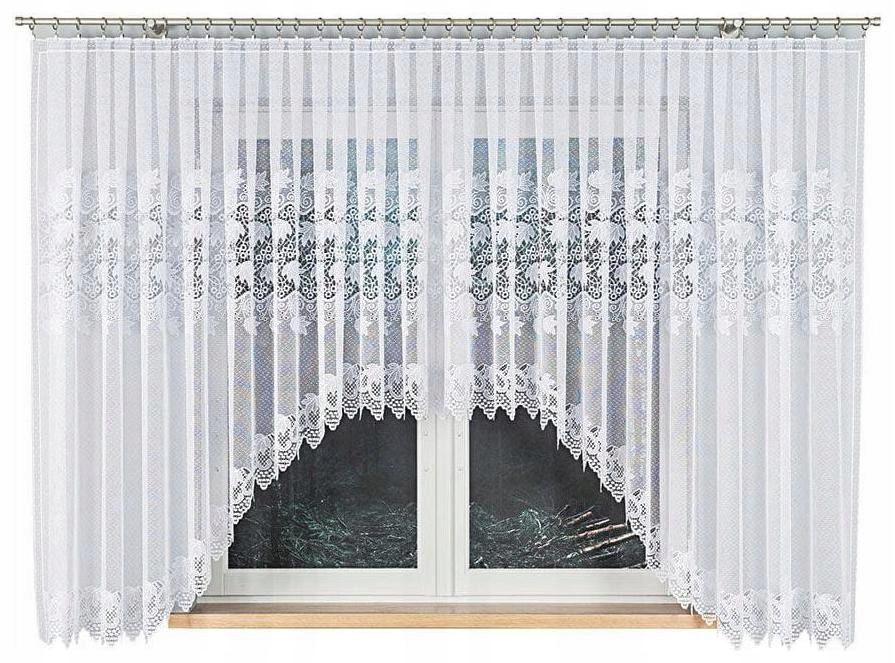 Hotová záclona žakárová záclona 160x530 Záclony Bílá