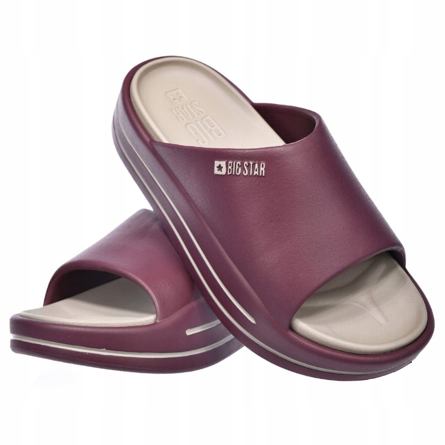 Klapki Damskie Big Star Gumowe Sportowe Na Co Dzień Po Domu