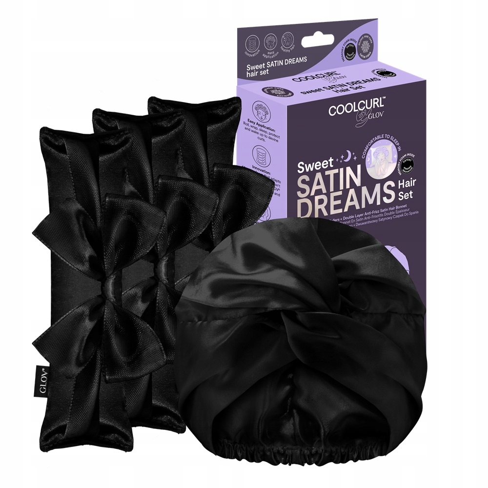 Glov Sweet Satin Dreams sada válečků pro natáčení vlasů za studena 3ks dva