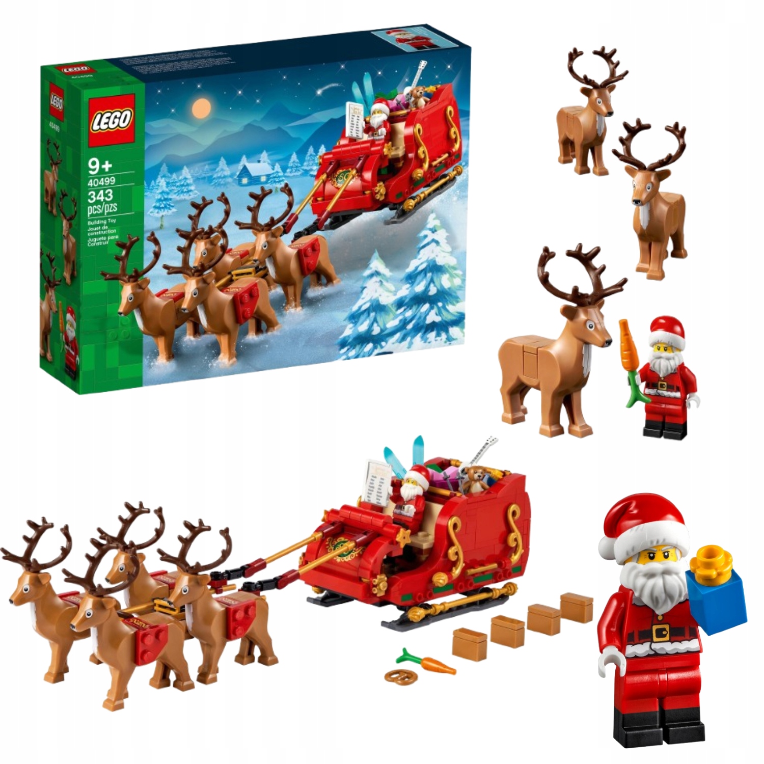 Lego Ideas Sanie Świętego Mikołaja Renifery Zestaw Świąteczny