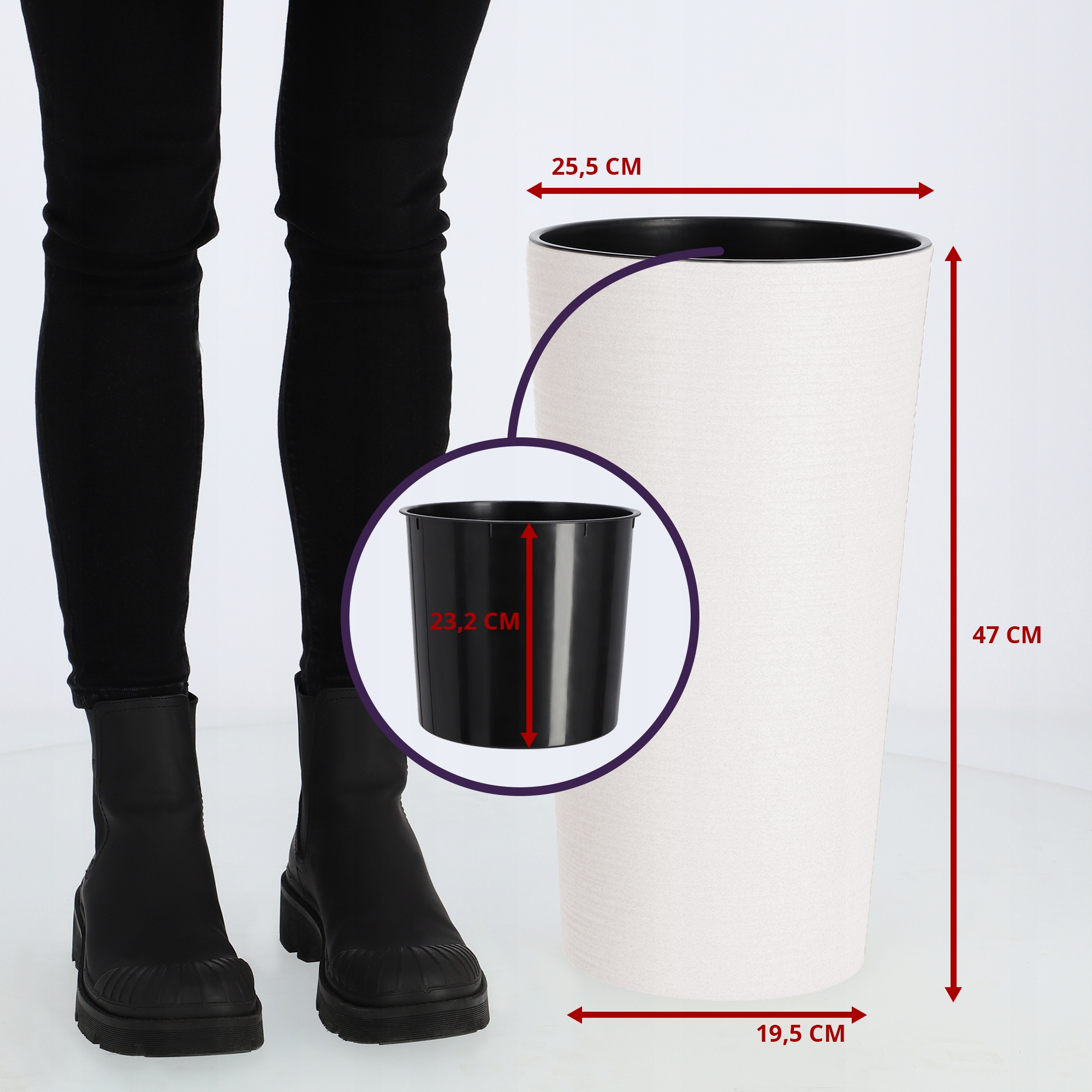 DONICZKA OSŁONKA NA KWIATY EKOLOGICZNA BIAŁA 25cm Marka Kadax