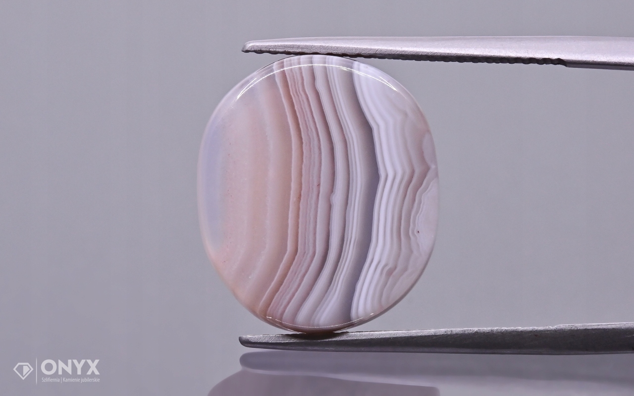 Achát Botswana konvexní nepravidelná dlažba 16,5x14,5 mm