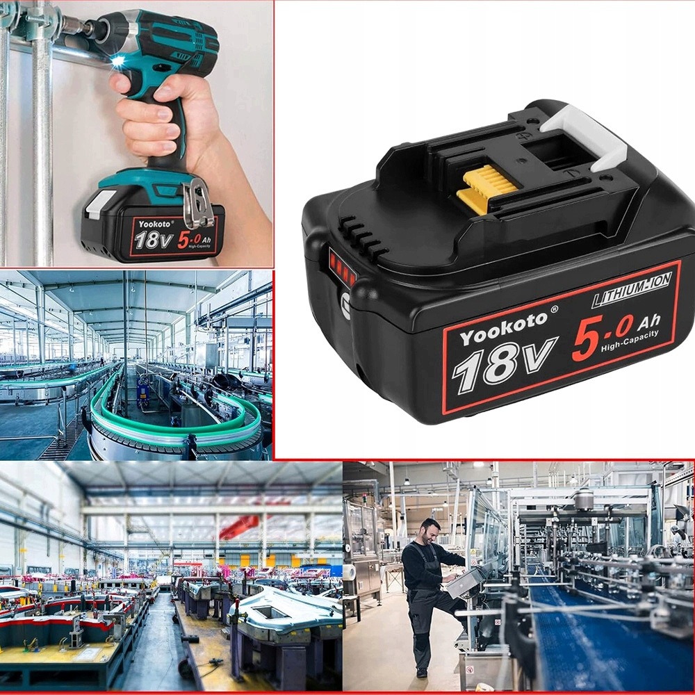 Akumulátor Baterie náhradní pro Makita BL1850 BL1840 BL1830 LXT-400 18V 5Ah