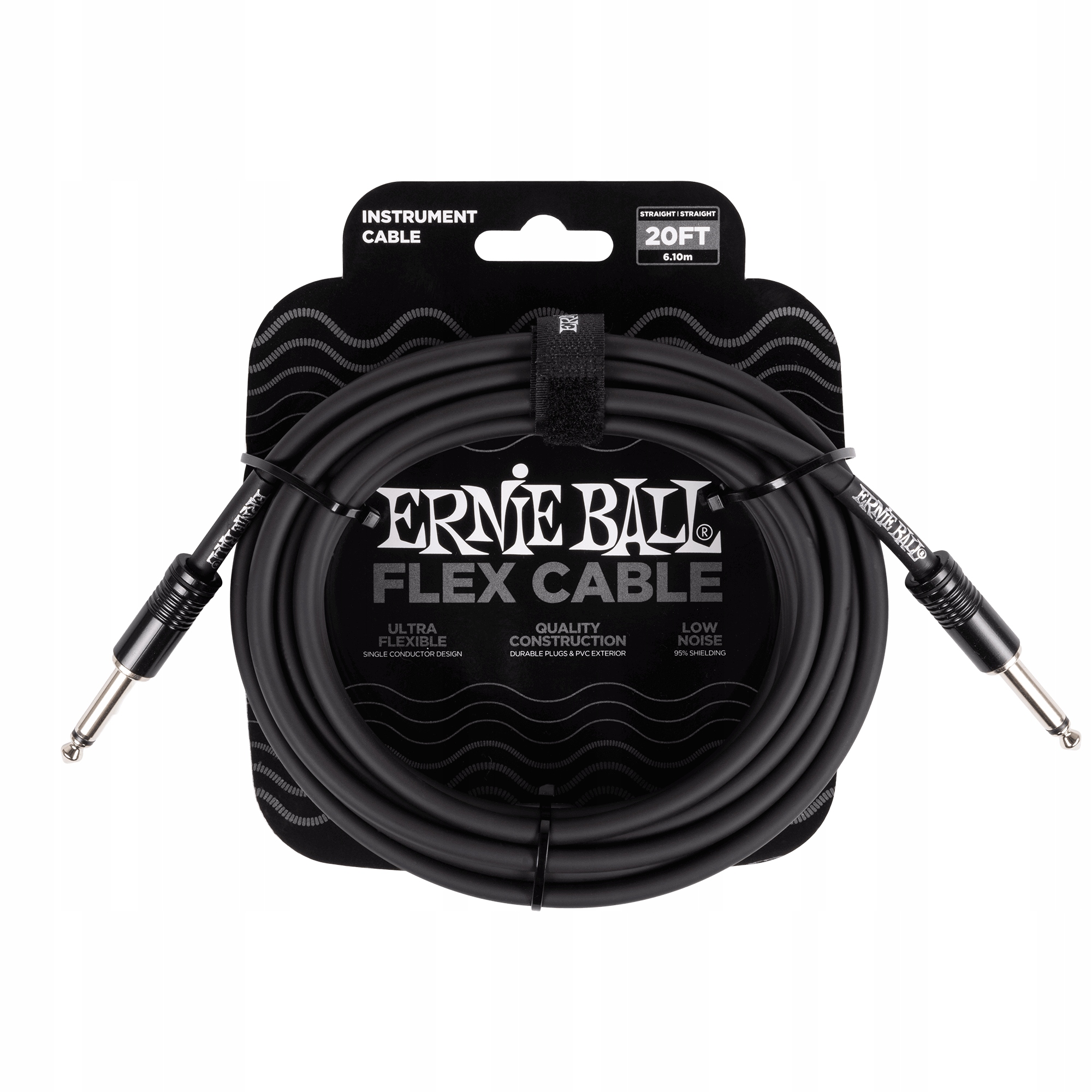 Mono kytarový nástrojový kabel Jack 6 m Ernie Ball P06435 černý