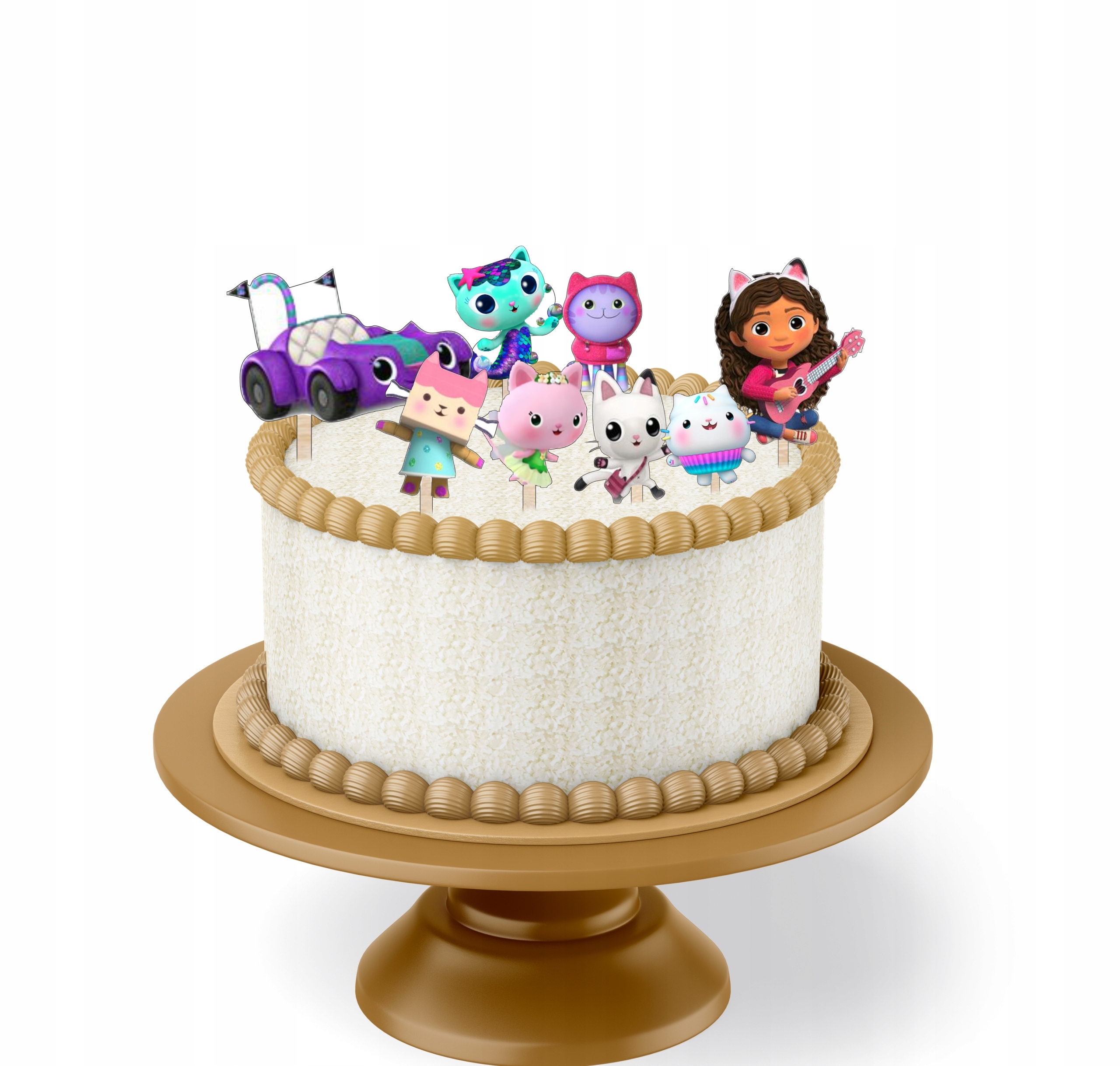 

Kolorowe Mini Toppery Na Tort Gabi Koci Domek