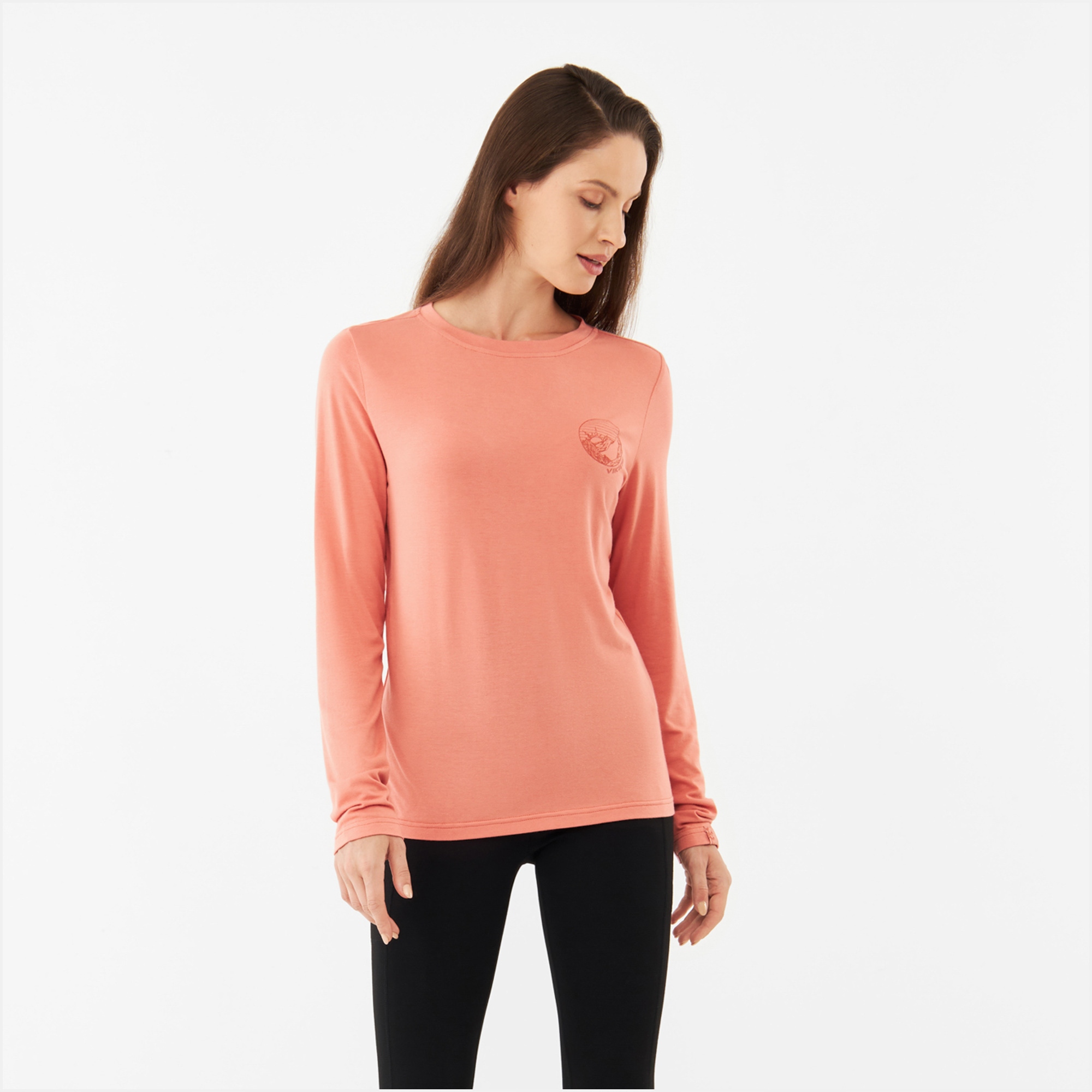 Dámský dlouhý rukáv Viking Escalante Bamboo Lady růžový Dámský dlouhý rukáv L