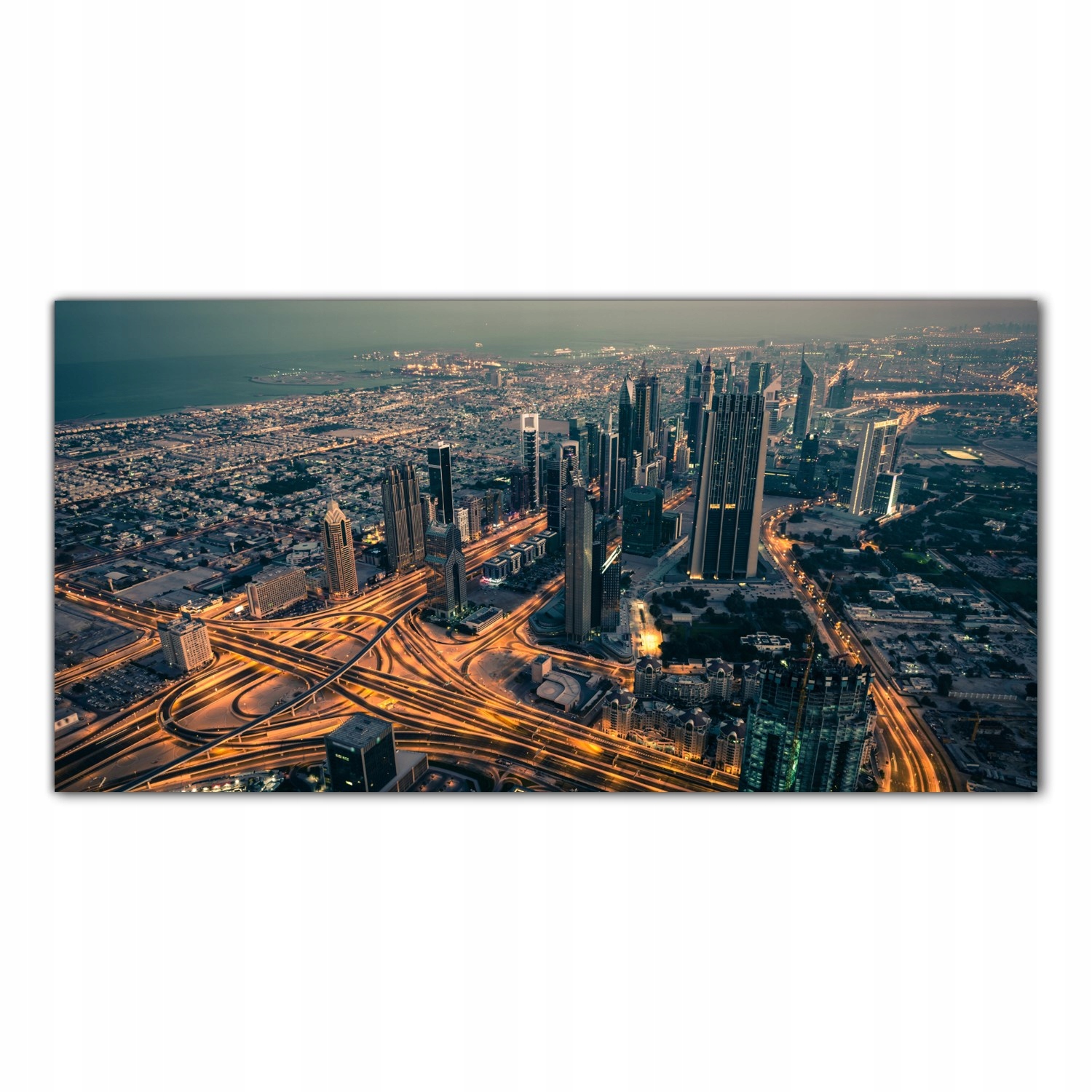 Dubai Mesto Noc 120x60 Tvrdené sklo do kuchyne