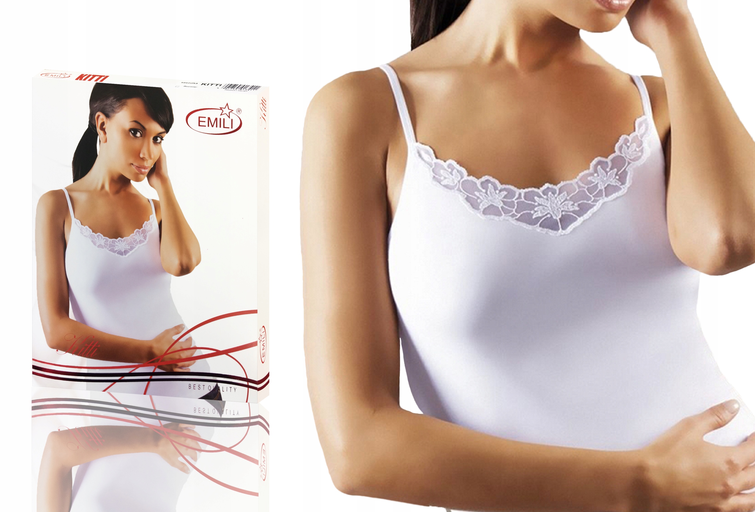 

Emili Koszulka damska Kitti biała bawełna M