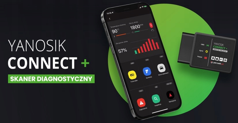 YANOSIK CONNECT+ diagnostyka OBD2 na iOS i Android