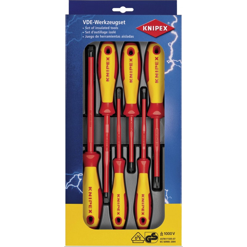 Zestaw wkrętaków 6 szt. śrubrokręty Knipex (00 20 12 V01)