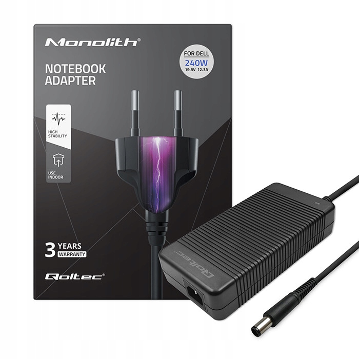 Napájecí adaptér pro notebook Dell 240W 19.5V 12.3A 7.4*5.0+ pin kabel