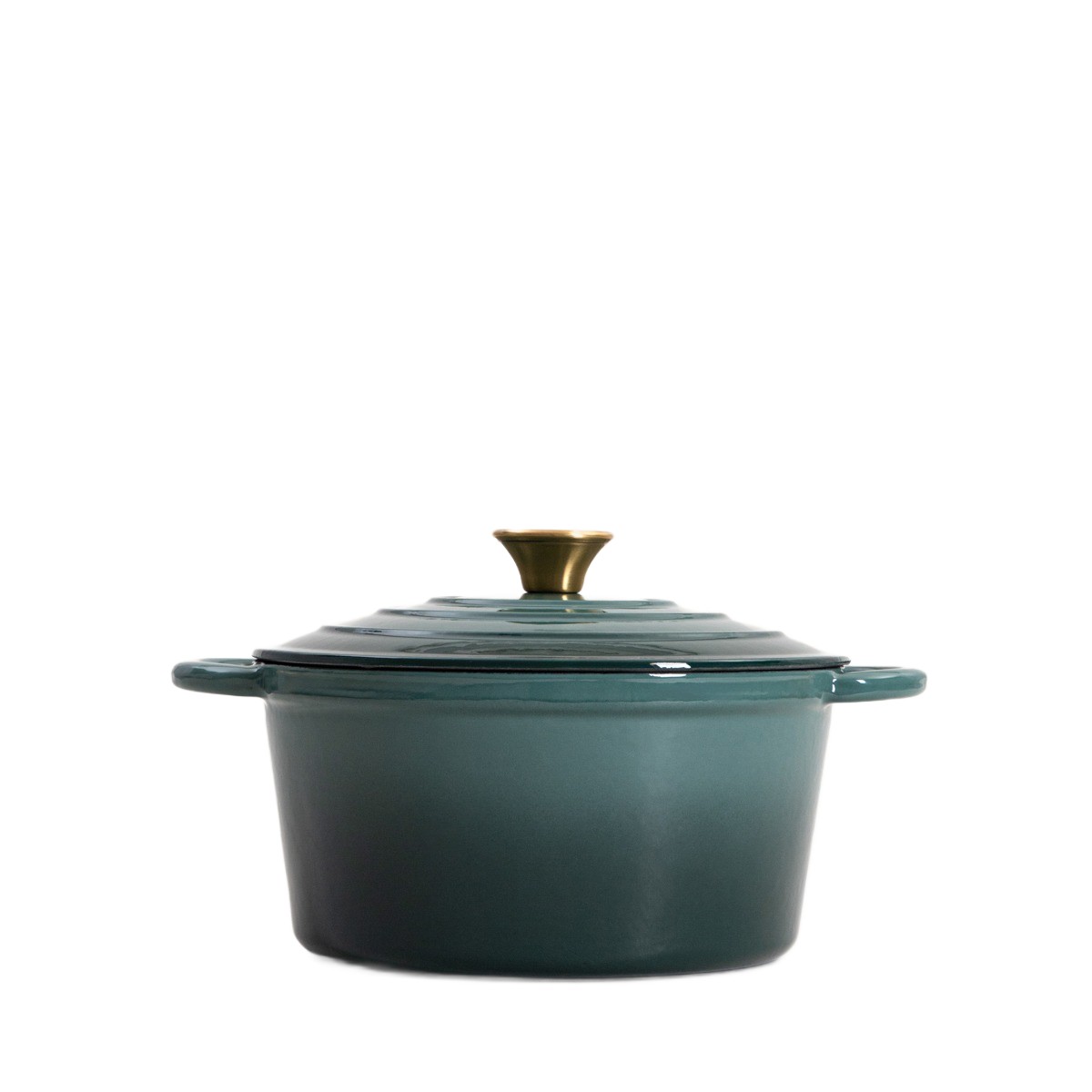 Hrnec litinový Andreas zelený tradiční ombre, 24 cm 4 l Homla