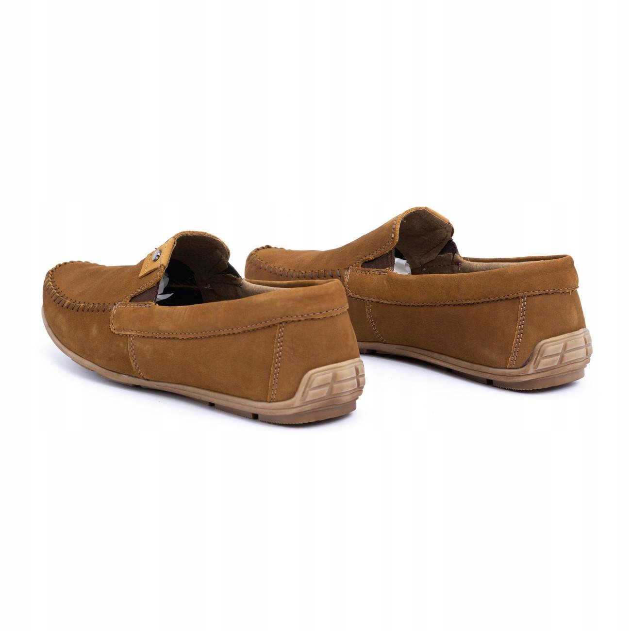 Buty męskie mokasyny skórzane 937MA rude 42 Rozmiar 42