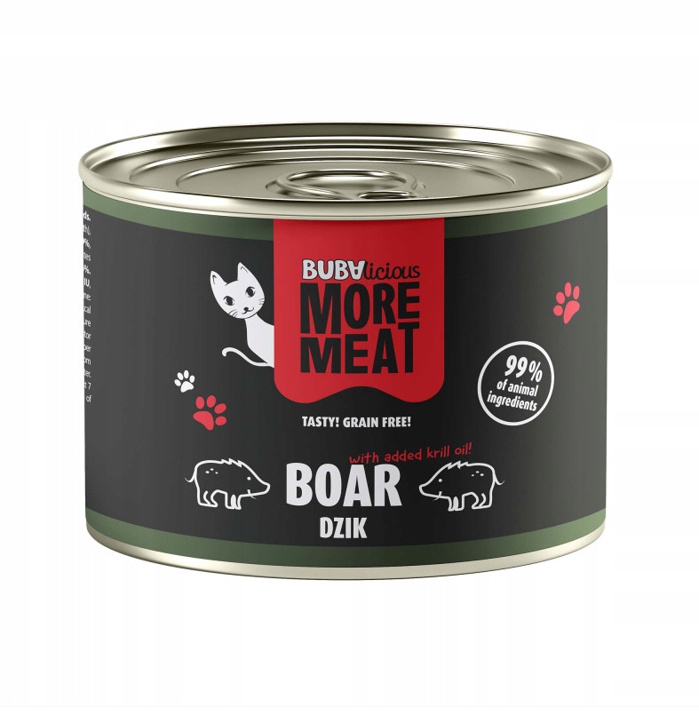 Levně 6x BUBAlicious Více Masa Kot divočák 185g