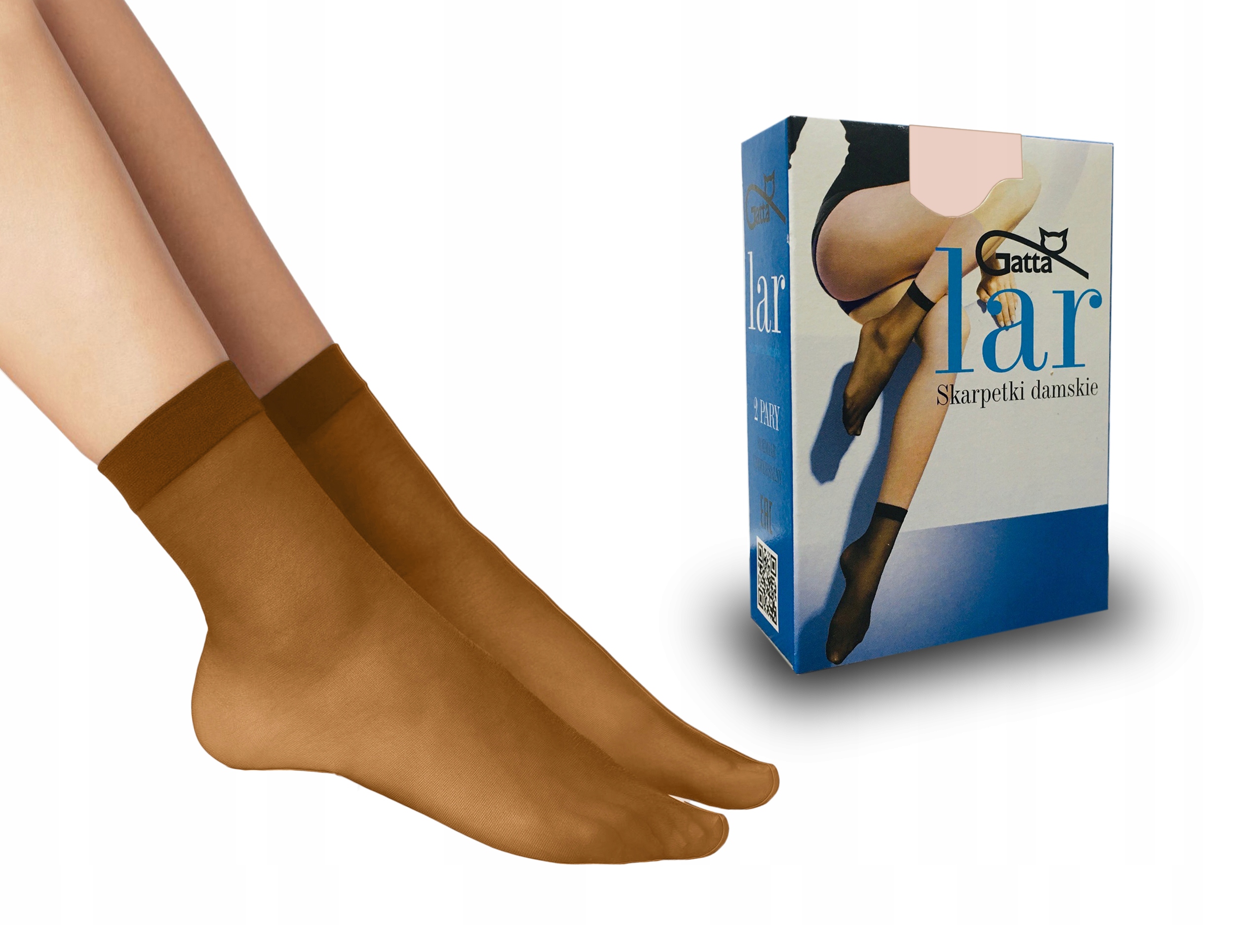 

Gatta skarpetki Lar, 15 den, 2 pary, lycra, golden