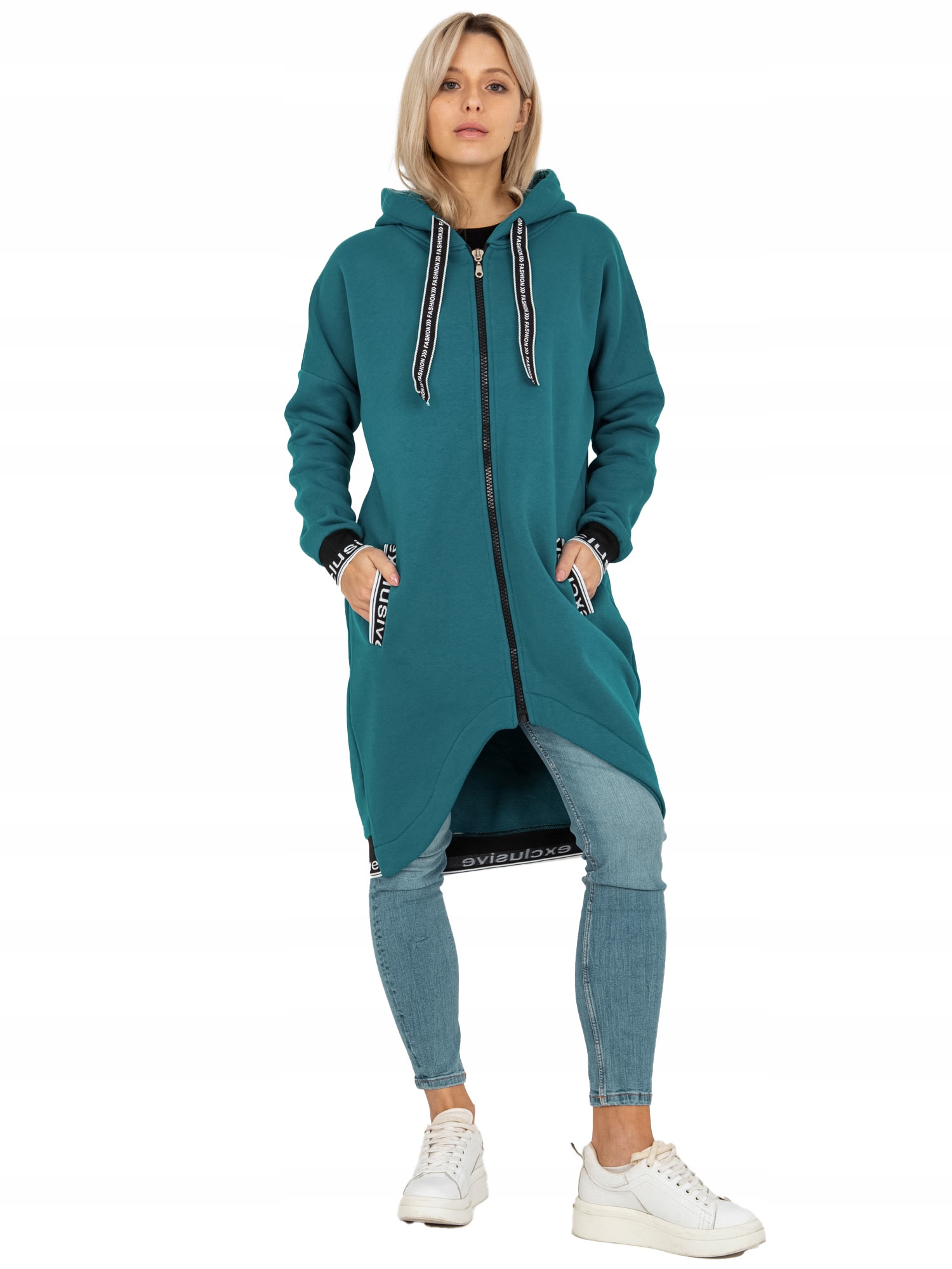 

Bluza Damska długa rozpinana z kapturem L/XL