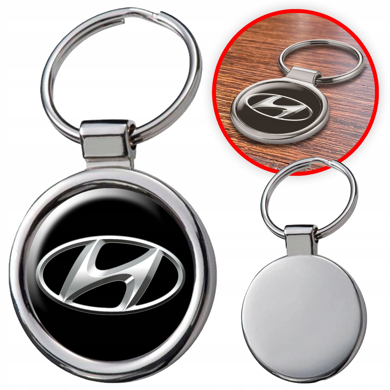 3D Brelok Breloczek Zawieszka do Kluczy z Logiem Samochodu Hyundai