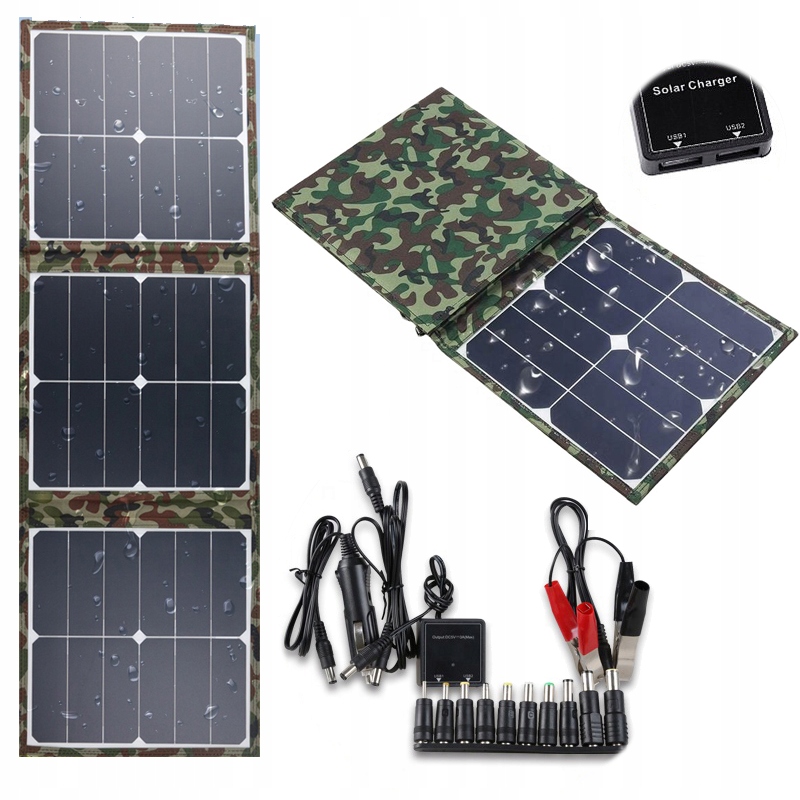 

Przenośny Panel solarny słoneczny 2xUSB MC4 40W