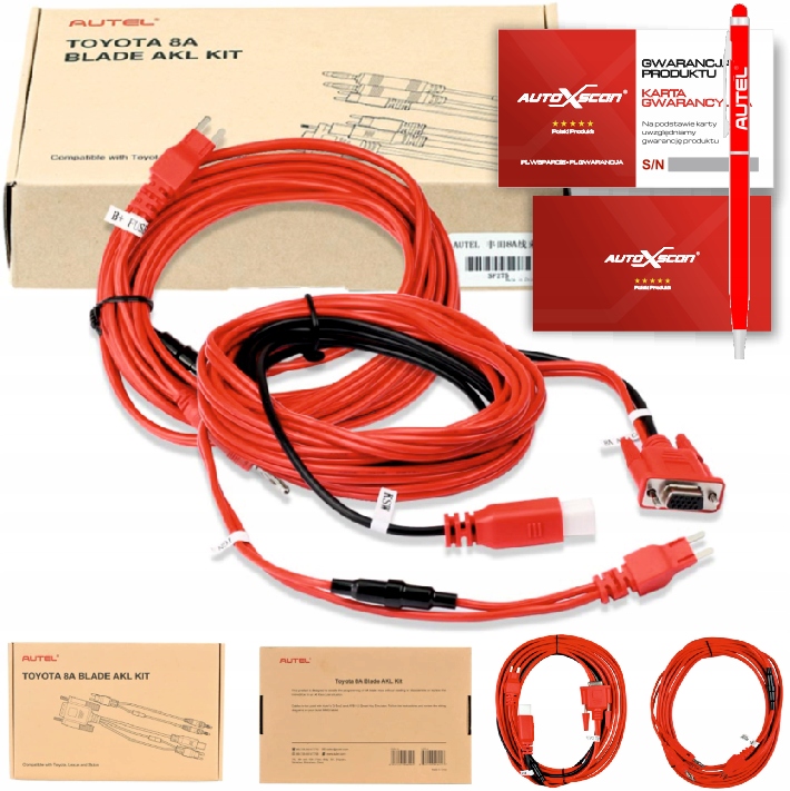 Autel Všechny Ztracené Kabely Na Klíče Toyota Lexus 8A Blade Akl