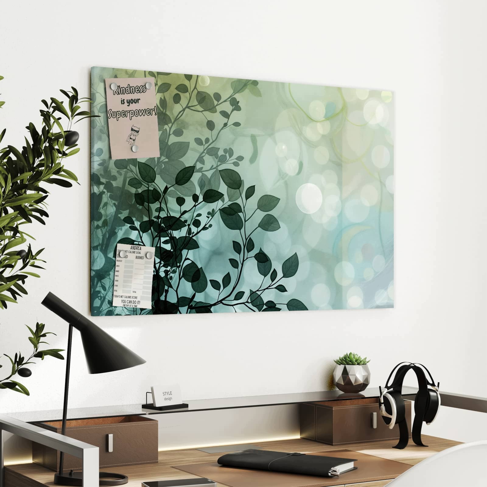 Magnetická tabule Sen listů 90 × 60 cm