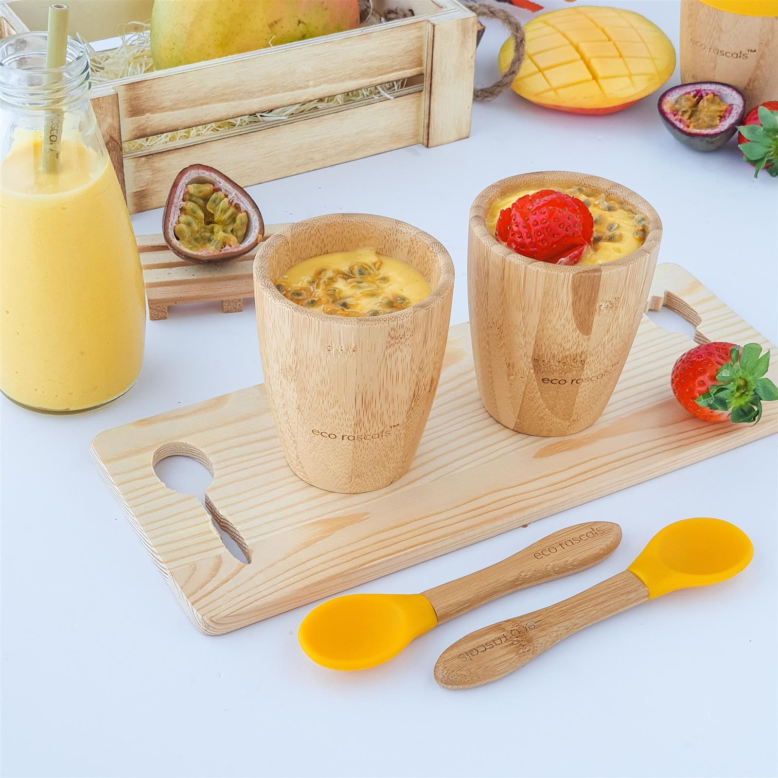 ECORASCALS Zestaw 5 szt rurek bambus Kod producenta 0793591755014