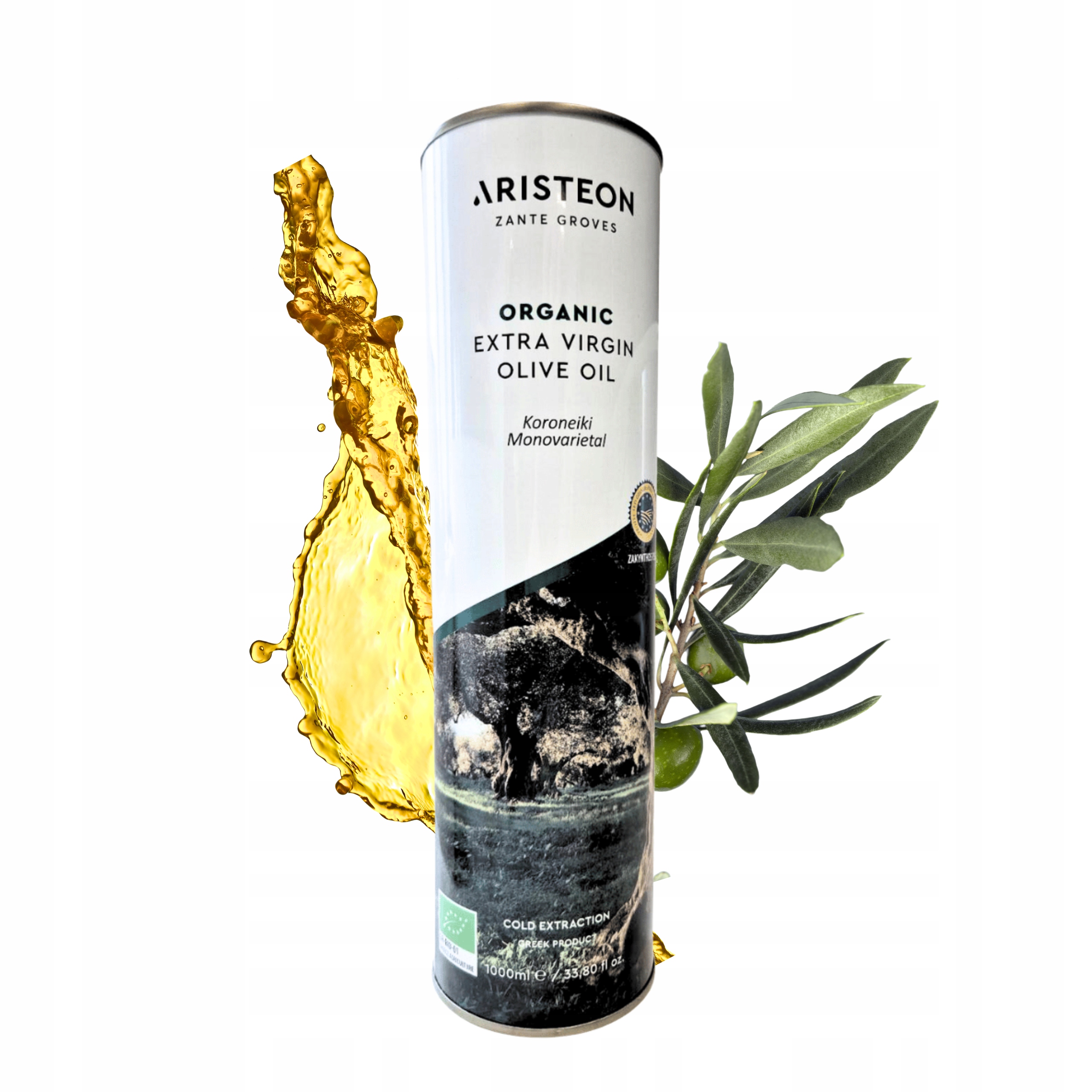 Aristeon Oliwa z Oliwek Grecka Organiczna Bio 1L Zakynthos