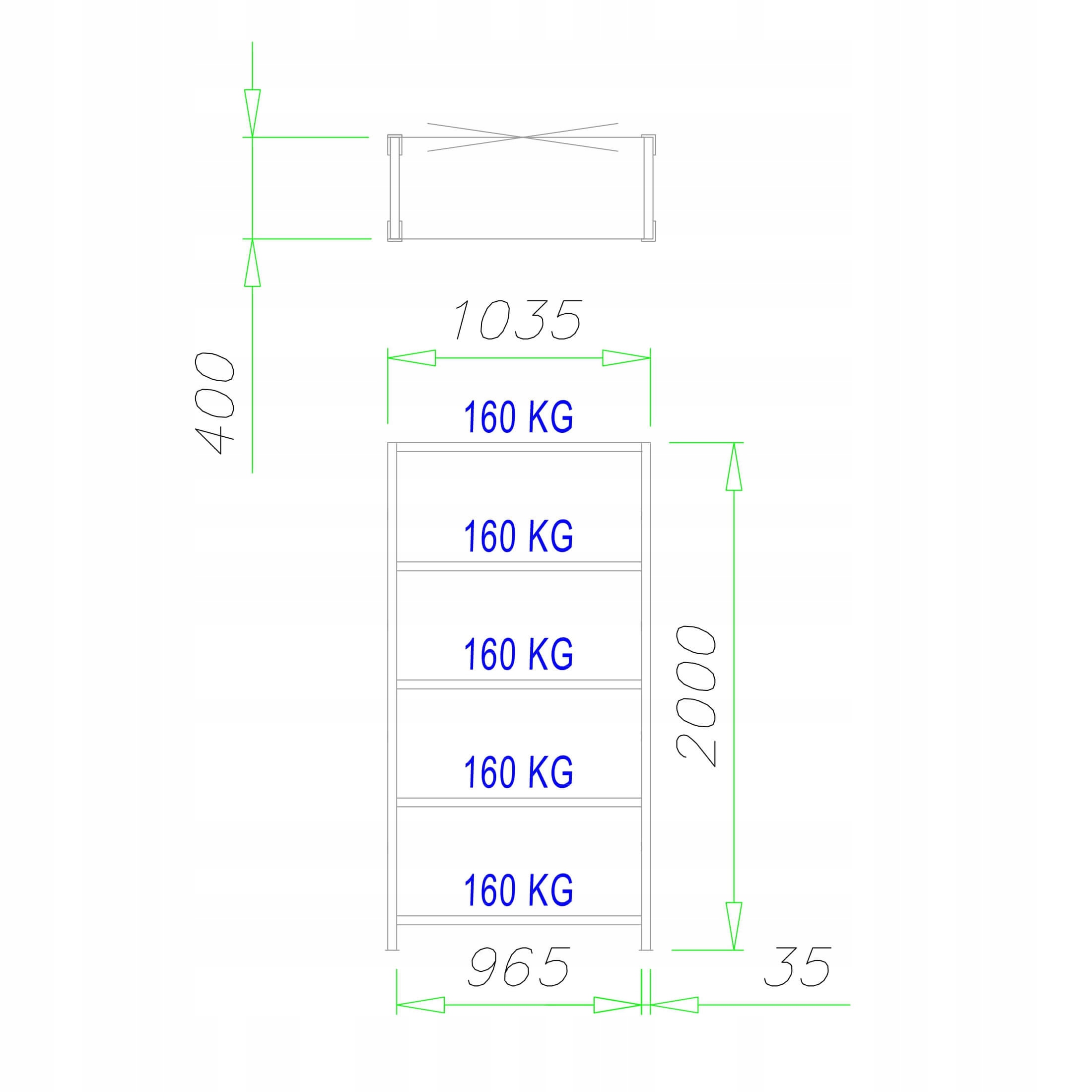 REGAL metalowy M20 regaly do sklepu garazu Mark Mag Complex