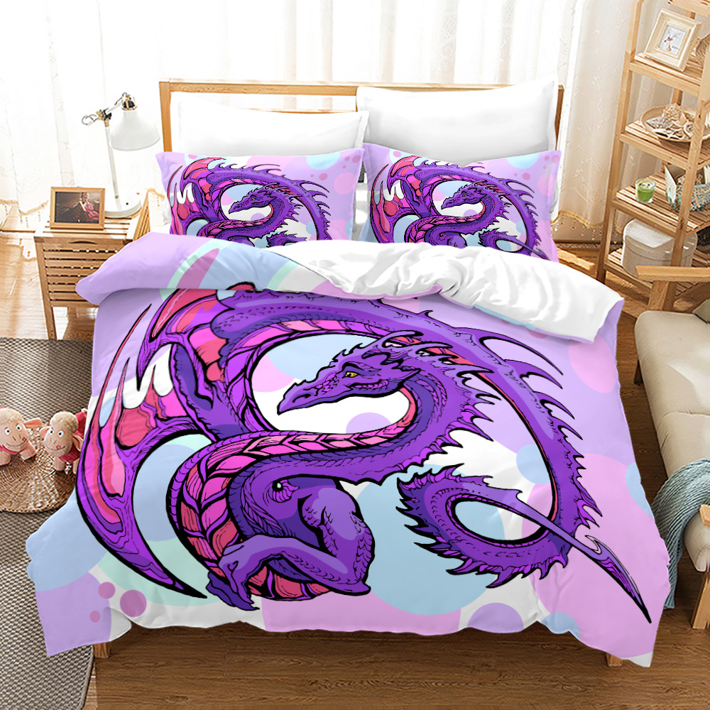 ZESTAW POSZEWEK NA KOŁDRĘ Z WZOREM DINOZAURÓW PREZENT DLA DZIECI Producent bez marki