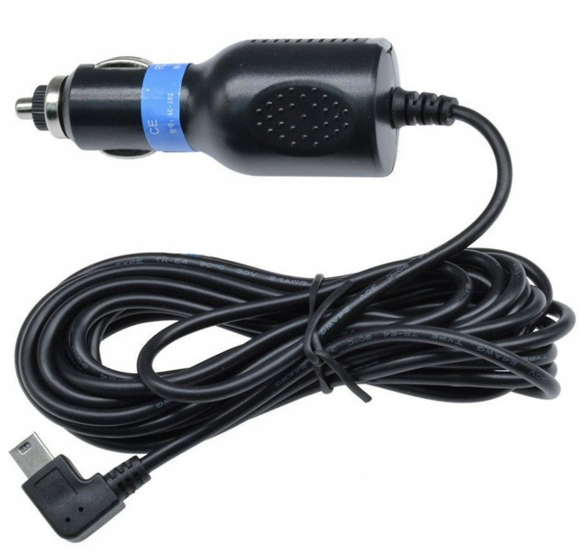 ŁADOWARKA SAMOCHODOWA DO KAMERY SAMOCHODOWEJ NAWIGACJI MINI USB 12-24V Model 04120