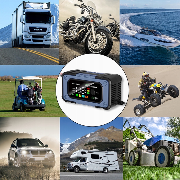 PROSTOWNIK QOLTEC SMART ŁADOWARKA LIFEPO4 AGM GEL 7A LCD TESTER SPRAWNOŚCI Marka Qoltec