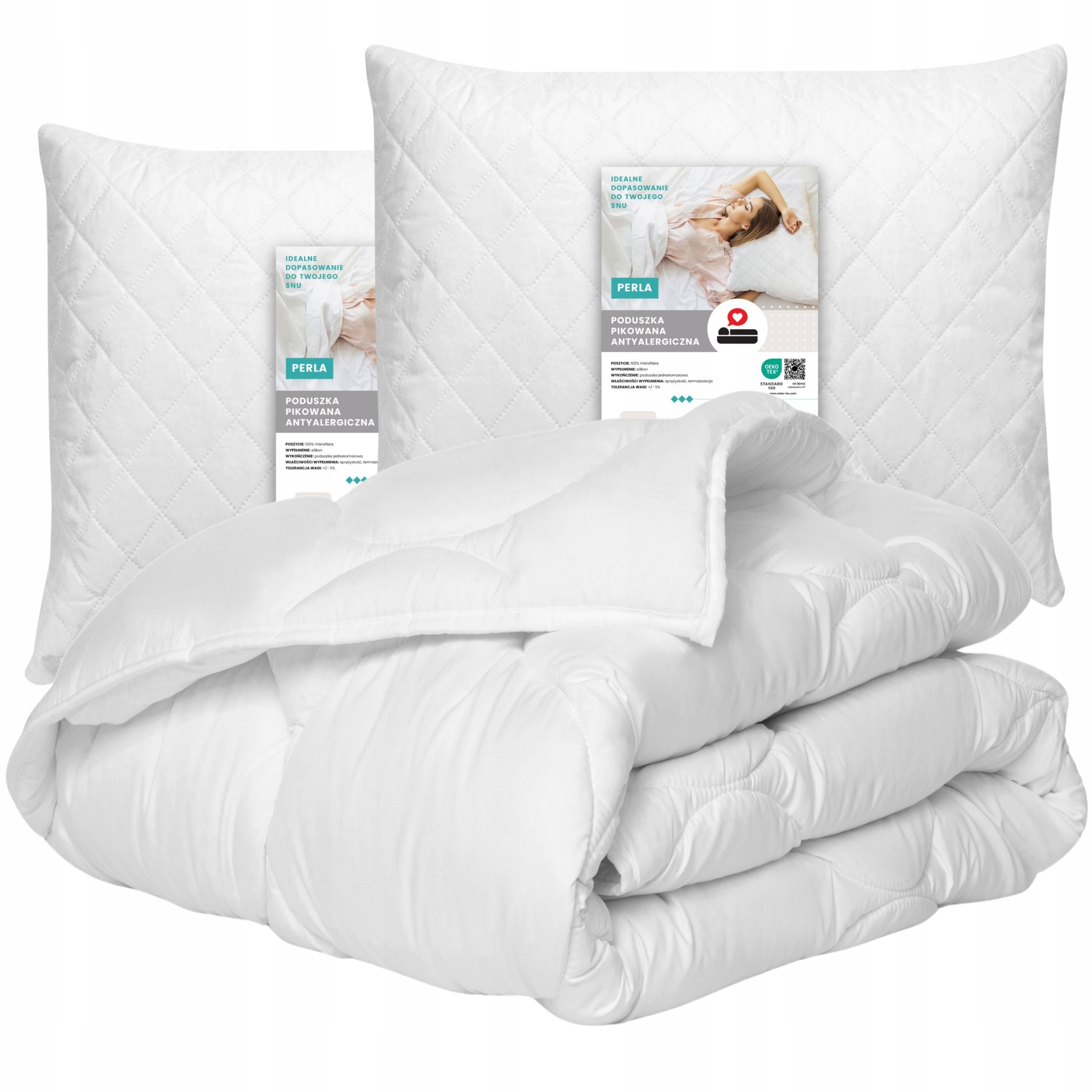 Přikrývka 200x220 Polštář 2x 50x60 antialergenní celoroční zimní Teplý