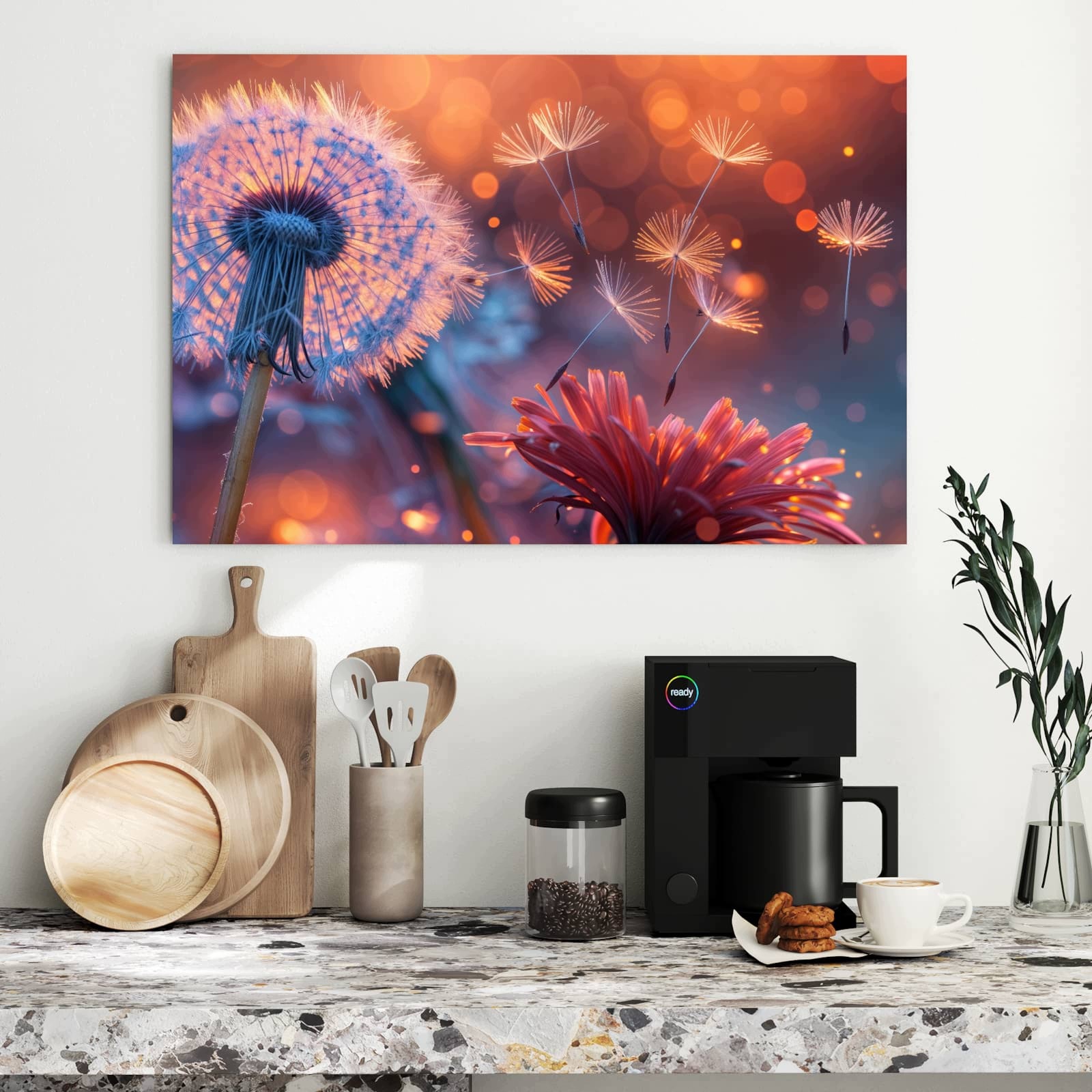Magnetická tabule Žhnoucí se Pampeliška 90 × 60 cm