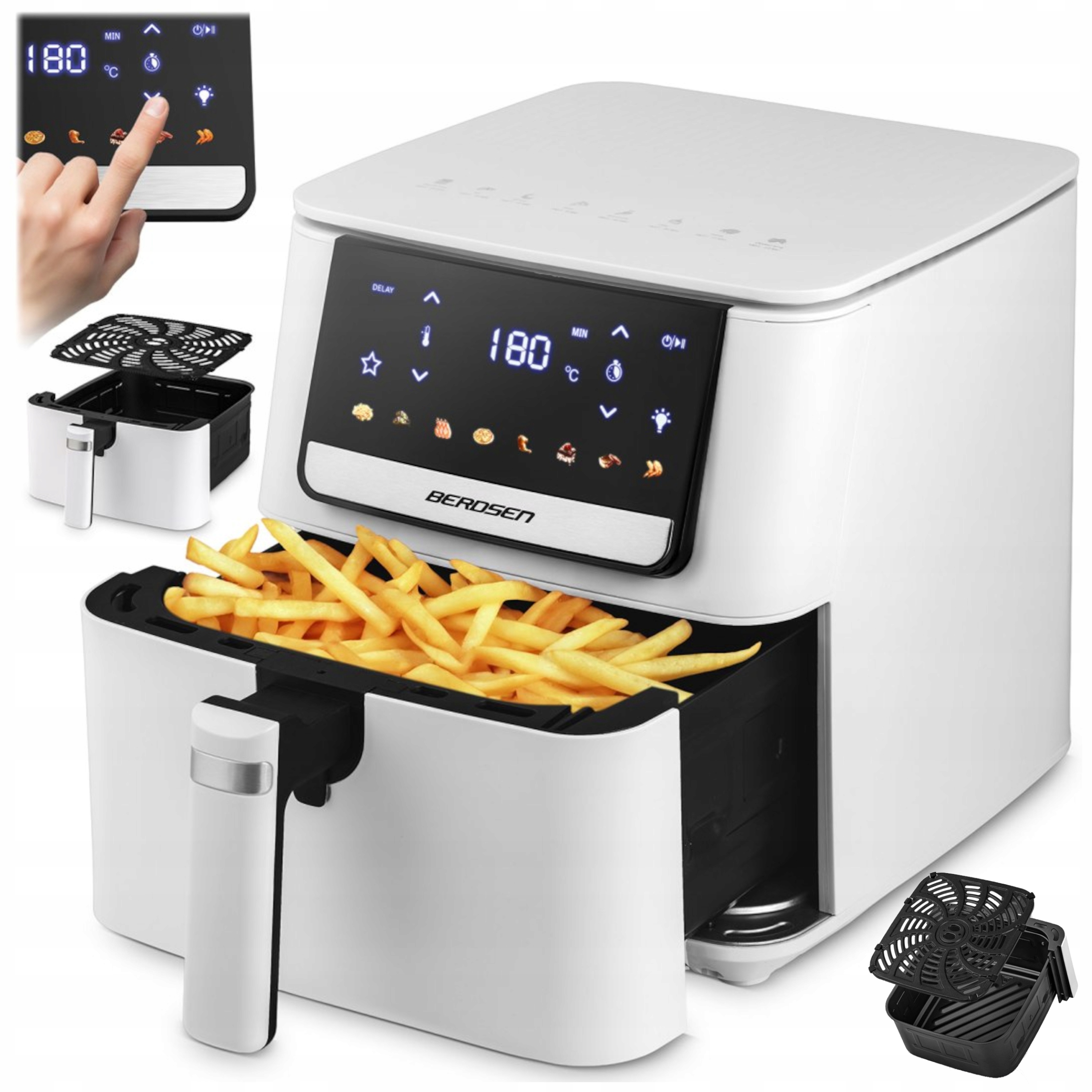 Teplovzdušná fritéza Air fryer Berdsen BD-662 biela