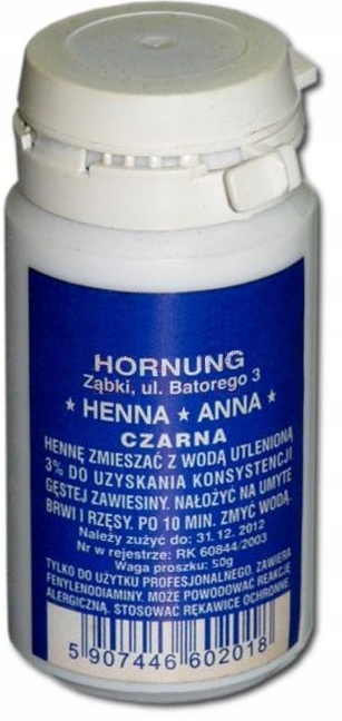 

Henna Anna Proszkowa do brwi Czarna 20g