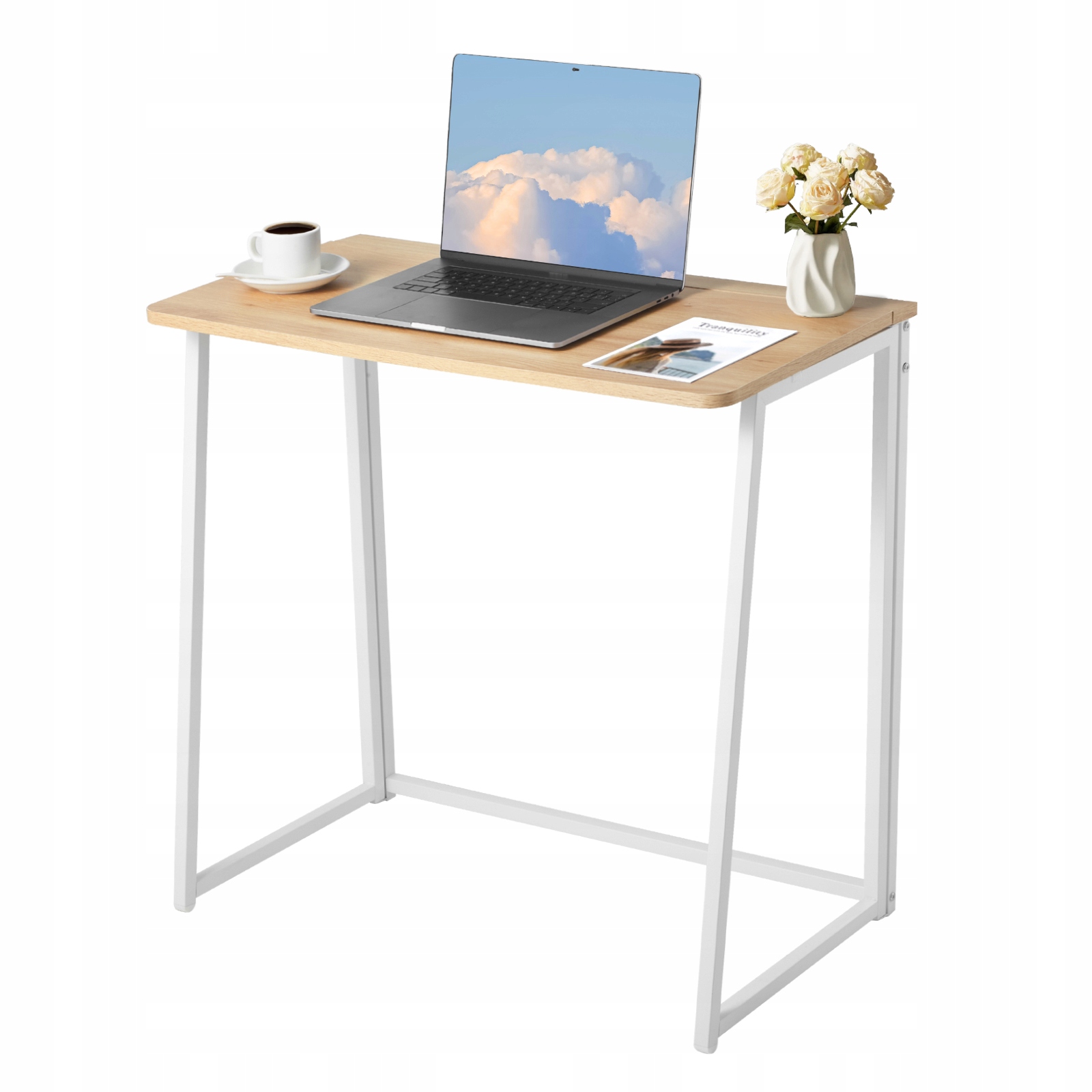 Vevor Malý Skladací Stôl 80X48 CM Drevená Doska Stabilný Skladací Stôl